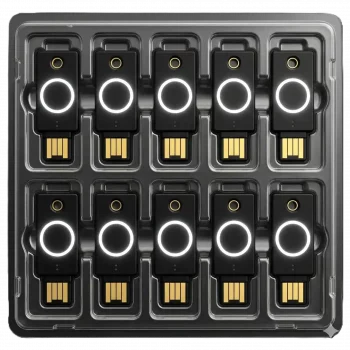 photo représentant un pack de 10 yubikey Bio FIDO
