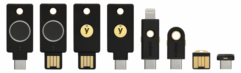 Gamme complète permettant de savoir quelle yubikey choisir dans la famille des yubico yubikey serie 5
