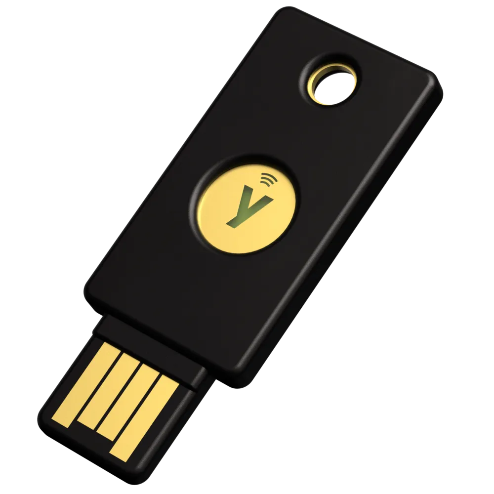 photo de profil d'une yubikey 5 nfc, démontrant quelle yubikey choisir